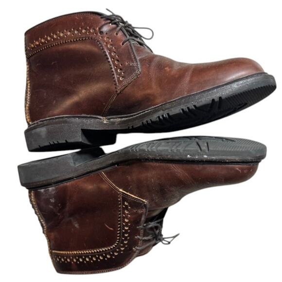 Allen Edmonds Bellevue Chukka Ankle Boots Men\'s 10 Brown Leather Brogue Outdoor main image 9